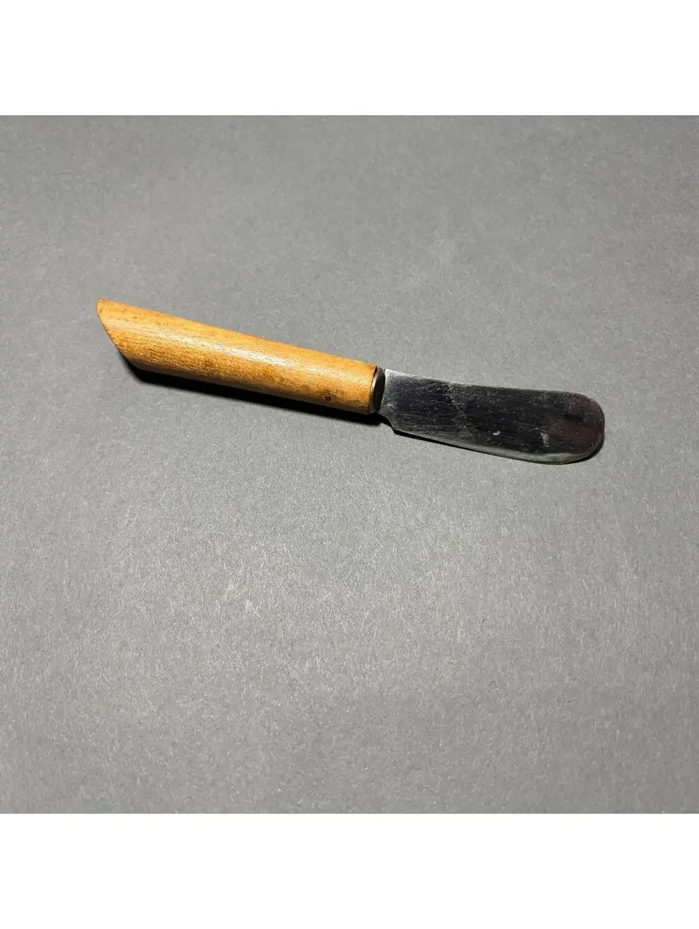 Vintage Cheese Butter Spreader Knife Wooden Handle